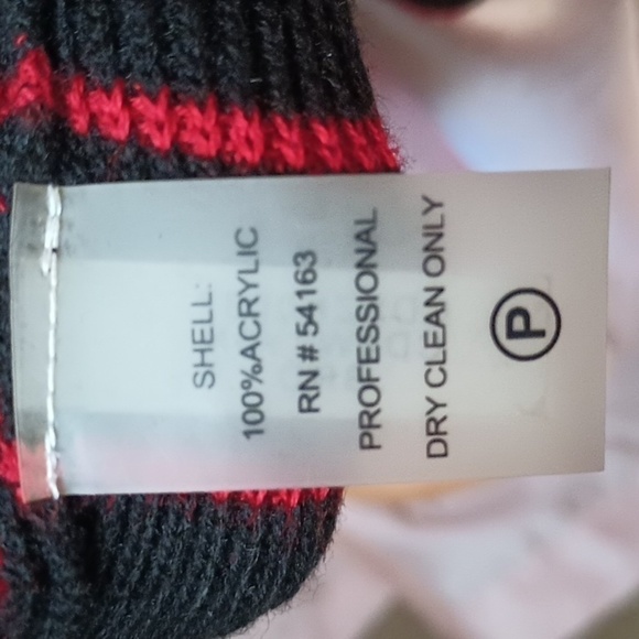 N10. Calvin Klein Black & Red Horizontal Striped Bodycon button sweater dress XL - Picture 5 of 6